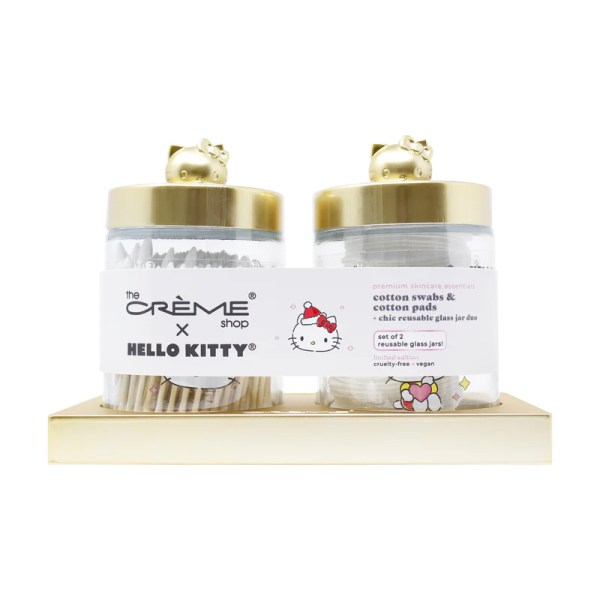 Hello Kitty x The Crème Shop Premium Reusable Jar Set (Gold)