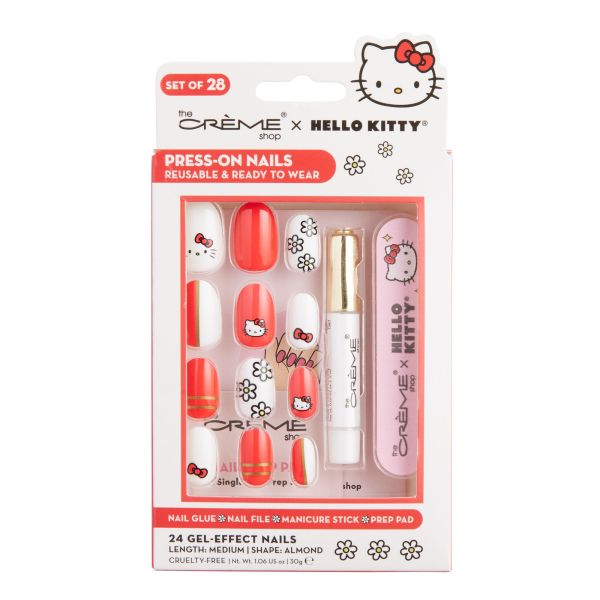 Hello Kitty Reusable Press On Nail Kit (The Creme Shop)