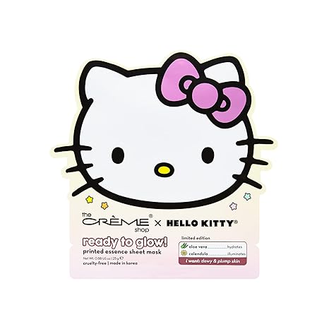 The Creme Shop Hello Kitty Ready To Glow Printed Essence Sheet Mask