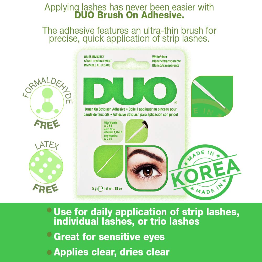 Duo Brush-On Lash Adhesive with Vitamins A, C & E, Clear - Image 5