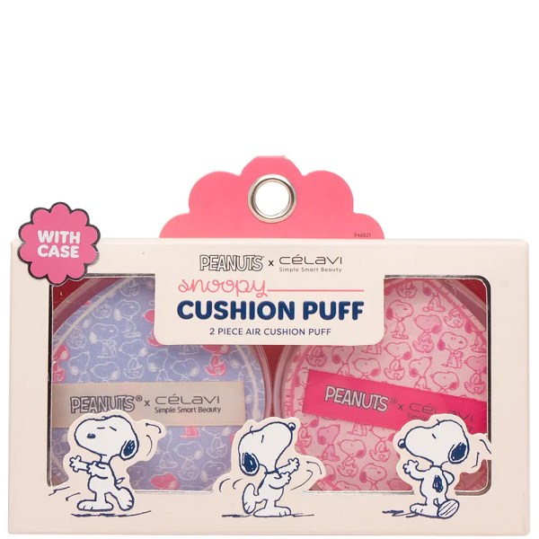 Peanuts x Célavi – Snoopy Cushion Puff (2 Piece Air Cushion Puff with Case)