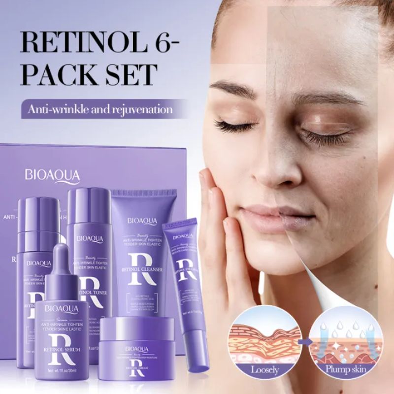 BIOAQUA Retinol 6 IN 1 GIFT Box Anti-Wrinkle Tighten High Moisture Skin Care Set - Image 2